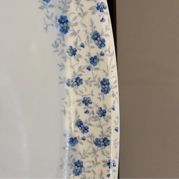 Vintage Schumann Bavaria Forget Me Not Rectangle Serving Bowl Dish Blue Flowers - Picture 3 of 7